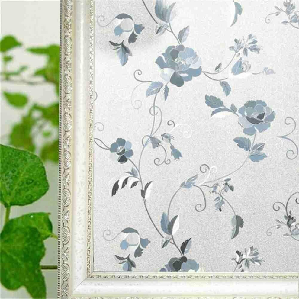 (D) Static Cling Glueless Reusable Removable Privacy Frosted Decor Window Glass Film