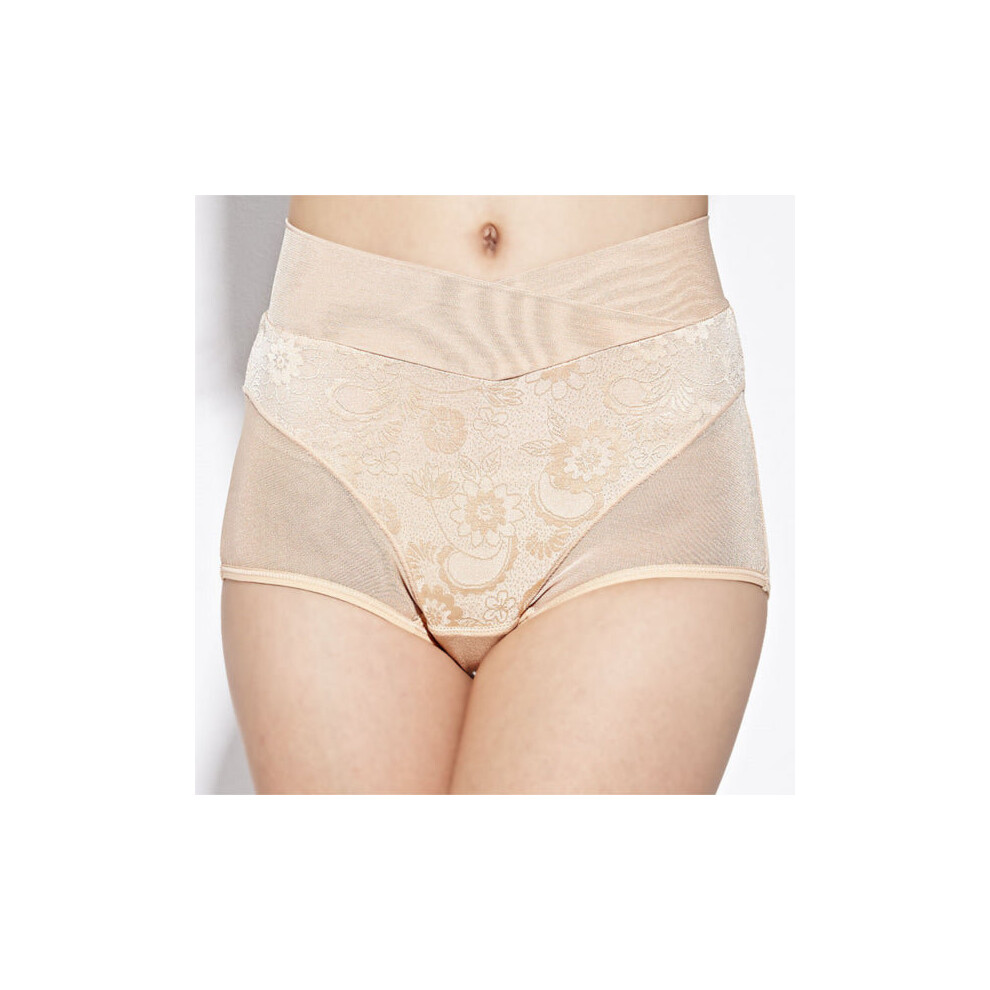 (Apricot, L) High Rise Jacquard Panties Physiological Leak Proof Briefs