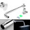 31cm Bathroom Chrome Wall Mounted Shower Extension Arm Pipe Bottom Entry for Rain Head 5