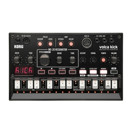 Analog Kick Generator Bass Percussion Active Step Synthesizer Sequencer with Playback MIDI IN 2