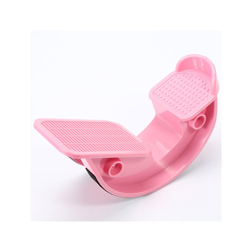 (Pink) Foot Stretcher Rocker Ankle Muscle Calf Stretch Board Yoga Sports Massage Pedal Fitness Equipment