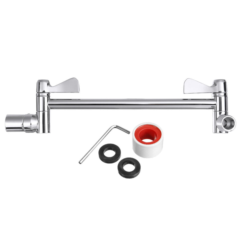11" Solid Brass Height & Angle Adjustable Extension Shower Wall Arm Bathroom 3654659415264
