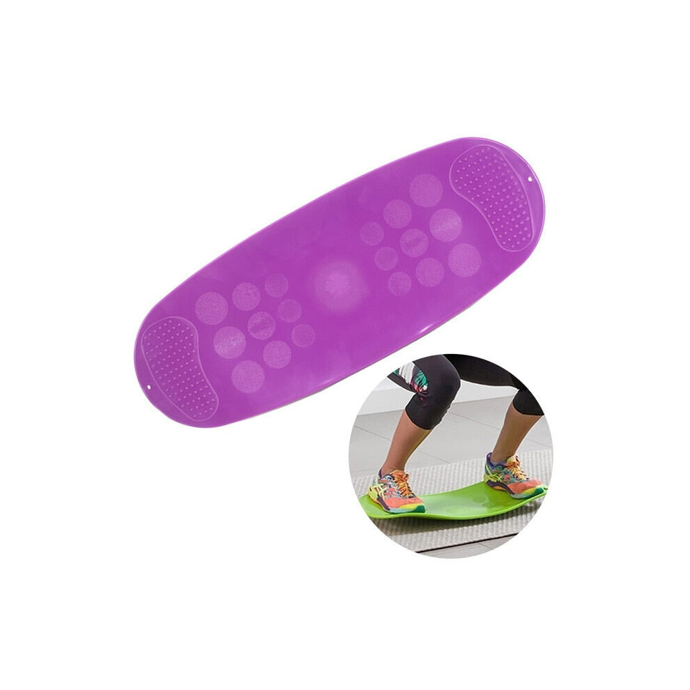 (Purple) Twisting Yoga Balance Board Simple Core Workout for Abdominal Muscles and Legs Fitness