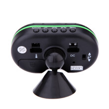 (Orange) Digital Auto Car Thermometer Voltmeter Voltage Meter Noctilucous Clock Freeze Alert + Batteries