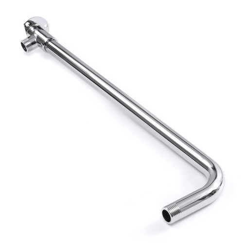 475mm Long Shower Arm Bottom Entry Wall Mounted Head Extension With Copper Base 2