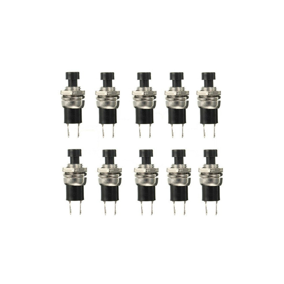 (Red) 10pcs Momentary Button Switches ON/OFF Push Button Mini Switches 250V 0.5A