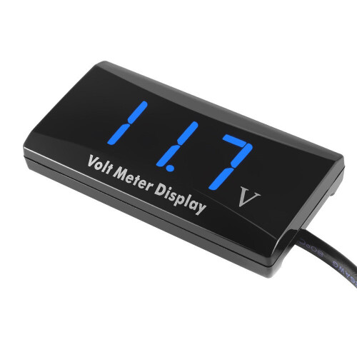 (Red) Digital LED Display Panel Meter Voltmeter Car Motorcycle Voltage Gauge for Vehicle 12V 2