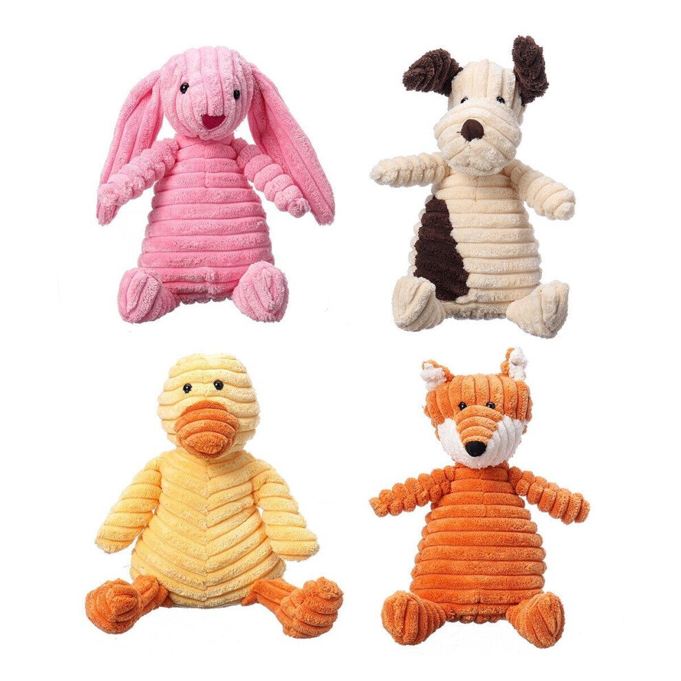 (Fox) 23CM Funny Soft Pet Puppy Chew Play Squeaker Squeaky Cute Stuffed Plush Toy