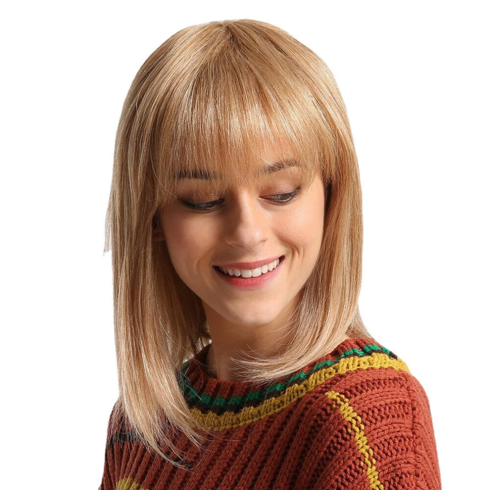 Greenzech Unisex Bobo Cosplay Blonde Bangs Woman Synthetic Hair Wigs Cute Lolita