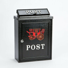 Post Box Outdoor Wall Mounted Lockable 2 Keys Carriage Design