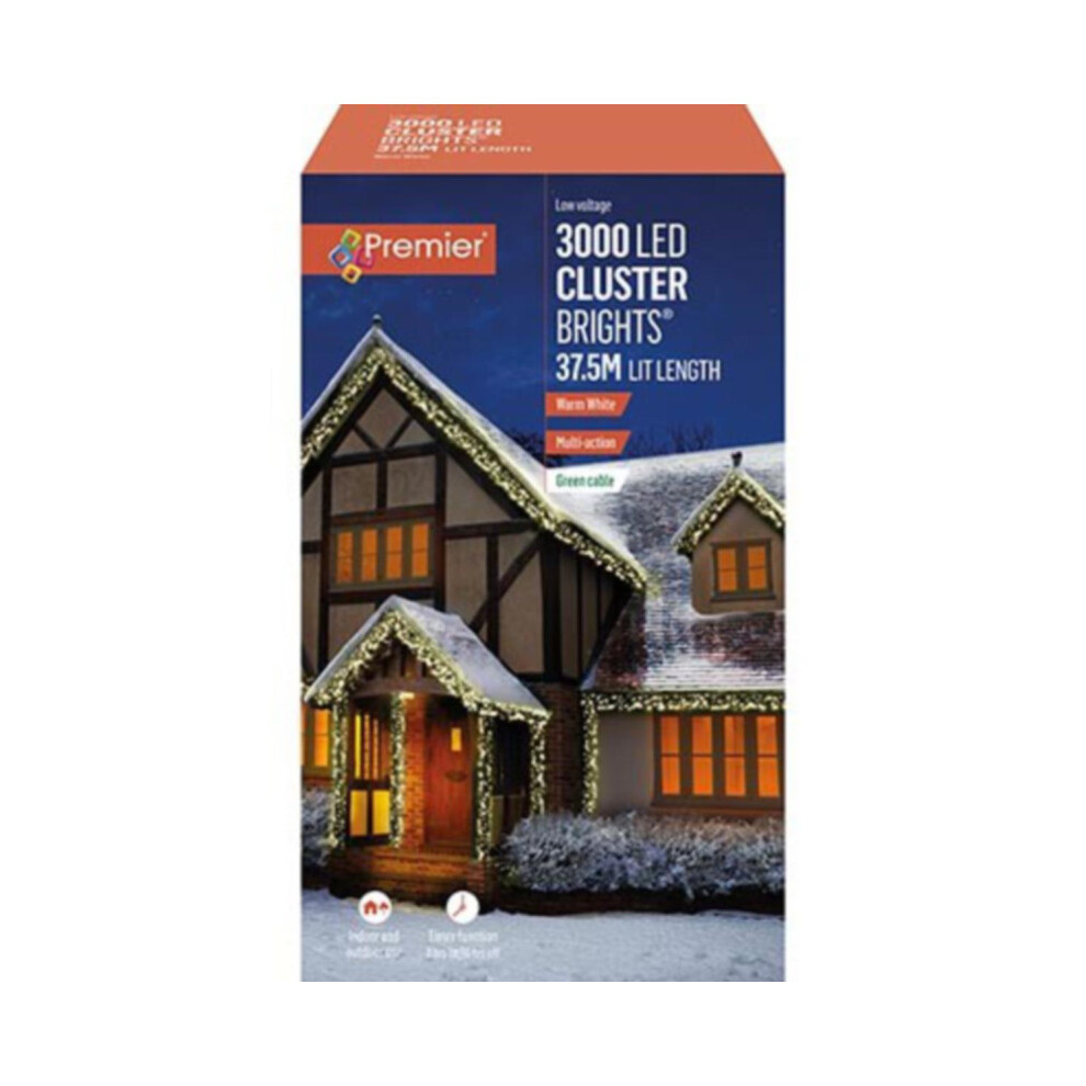 Premier 3000 M-A Led Cluster Timer Warm White 37.5M