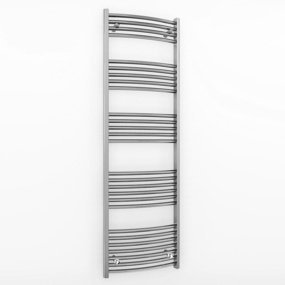 (400 X 1600 Mm (Btu: 1526)) 400Mm Wide Chrome Curved Towel Rail Radiator 5056616522080