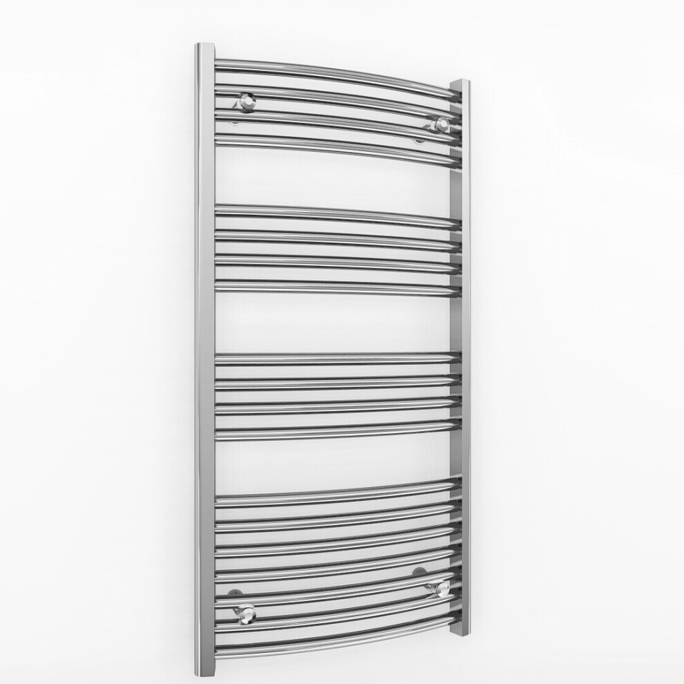 (500 X 1000 Mm (Btu: 1335)) 500Mm Wide Chrome Curved Towel Rail Radiator 5056616522110