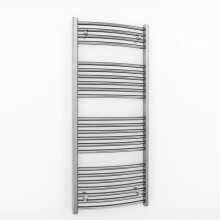 (550 x 1200 mm (BTU: 1448)) 550mm Wide Chrome Curved Towel Rail Radiator