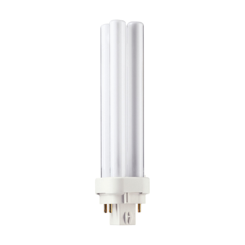 PHILIPS 18watt 4pin G24q-2 PLC Double Turn Colour 840 Cool White 4000K Compact Fluorescent Lamp