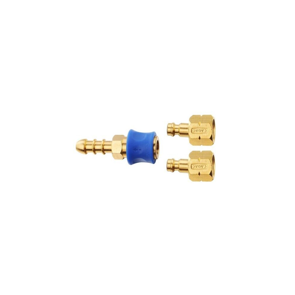 Cadac Quick Release Fitting Coupling + extra nozzle for 8mm i/d gas Hose