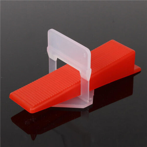 (White Clips) 50Pcs Ceramic Tile Tiling Accessibility Spacer Clips/Wedges Plastic 2