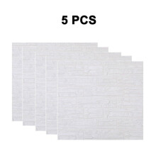 (5 Pcs) 1/5/10PCS 3D Wall Stickers Imitations Brick Bedroom Decor Waterproof Self-adhesive