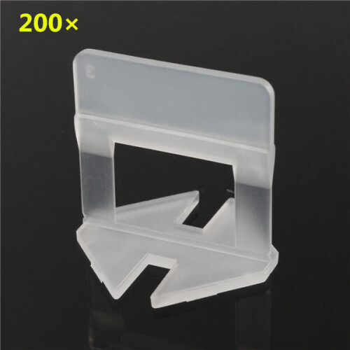 200Pcs 1mm White Ceramic Tile Tiling Accessibility Spacers Plastic Clip 2