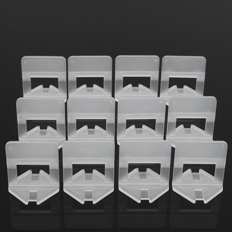 100Pcs 1.5mm White Ceramic Tile Tiling Accessibility Spacer Plastic Clip