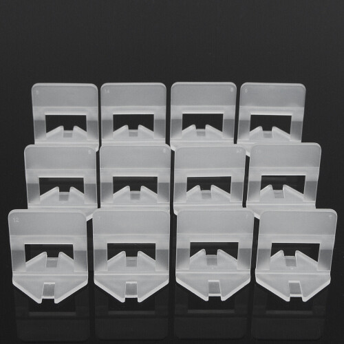 100Pcs 1.5mm White Ceramic Tile Tiling Accessibility Spacer Plastic Clip 1