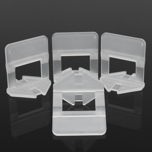 100Pcs 1.5mm White Ceramic Tile Tiling Accessibility Spacer Plastic Clip 2
