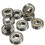 10Pcs Skateboard Groove Roller Blade Ball Bearings Wheels Silver 2