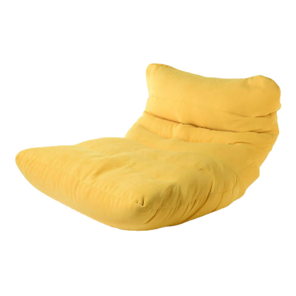 (Yellow) Outdoor Portable Large Bean Bag Bed Lounger Sofa Slipcover Adult Gaming Seat Chair Protector