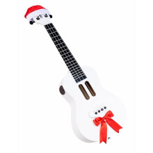 (White) 23 Inch Smart Ukulele APP Control Bluetooth 4.0 BLE 800mAh li-ion Battery Christmas Limited Edition