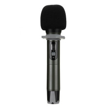 (Black) USB FM Karaoke Handheld Microphone KTV Professional Player PC Mic Speaker