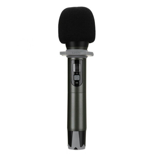 (Black) USB FM Karaoke Handheld Microphone KTV Professional Player PC Mic Speaker