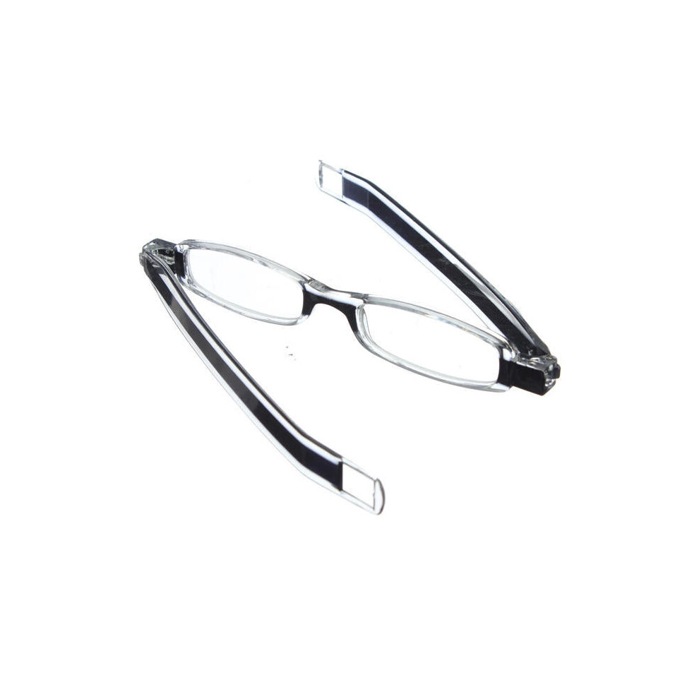 Greenzech (1.5) 360 Degree Rotation Reading Glasses Folding Presbyopic,Black