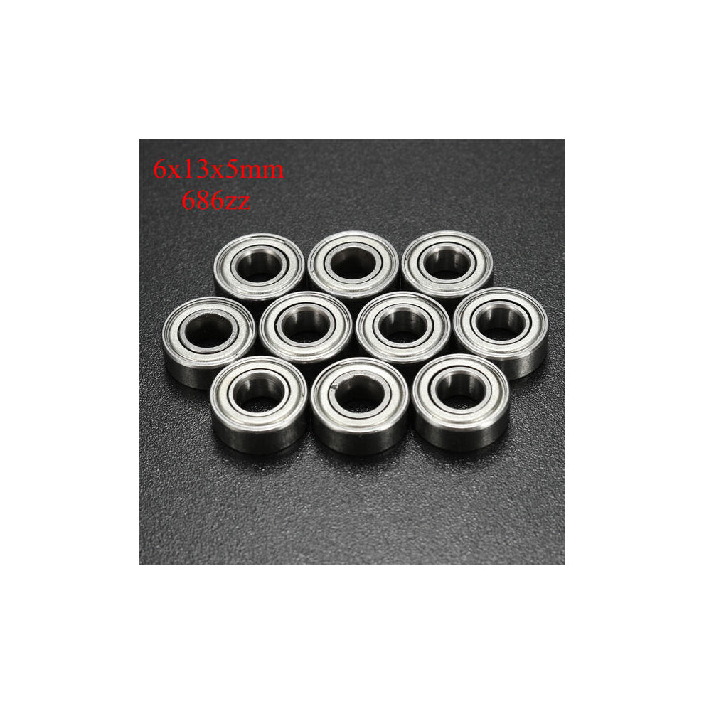 10Pcs 6X13x5mm Ball Bearings Deep Groove Miniature Bearing 3654659377982