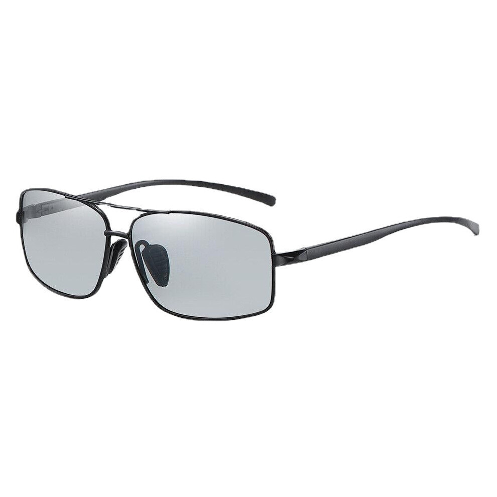 (Black Grey) Unisex Sunglasses Photochromic Polarized Chamen Driving Sports