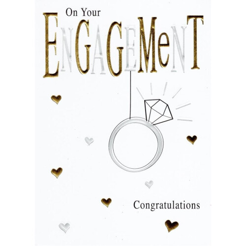 On Your Engagement Foiled Greeting Card Second Nature Cards 1