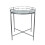 Spot On Dealz Silver Metal Side Coffee Tray End Table With Metal frame Removable Top 2