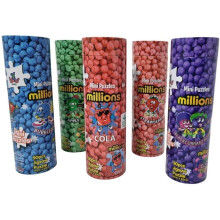 Millions Mini Jigsaw Puzzle Set – 5 x 50-Piece Puzzles in Collectors Tubes (Bubblegum, Apple, Cola, Strawberry, Blackcurrant) 24619