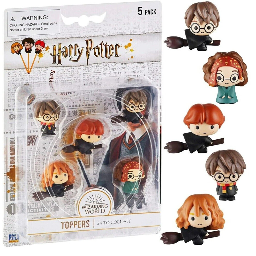 (Style 2) Harry Potter Pencil Toppers 5 Pack Blister