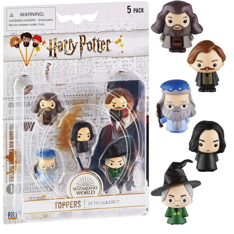 (Style 1) Harry Potter Pencil Toppers 5 Pack Blister