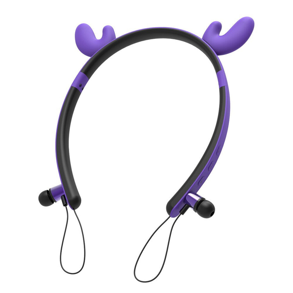 (Yellow) Bluetooth Stereo Cute Shape Headphones Magnetic Sports Headset Sweatproof Detachable Yellow 3654657548711