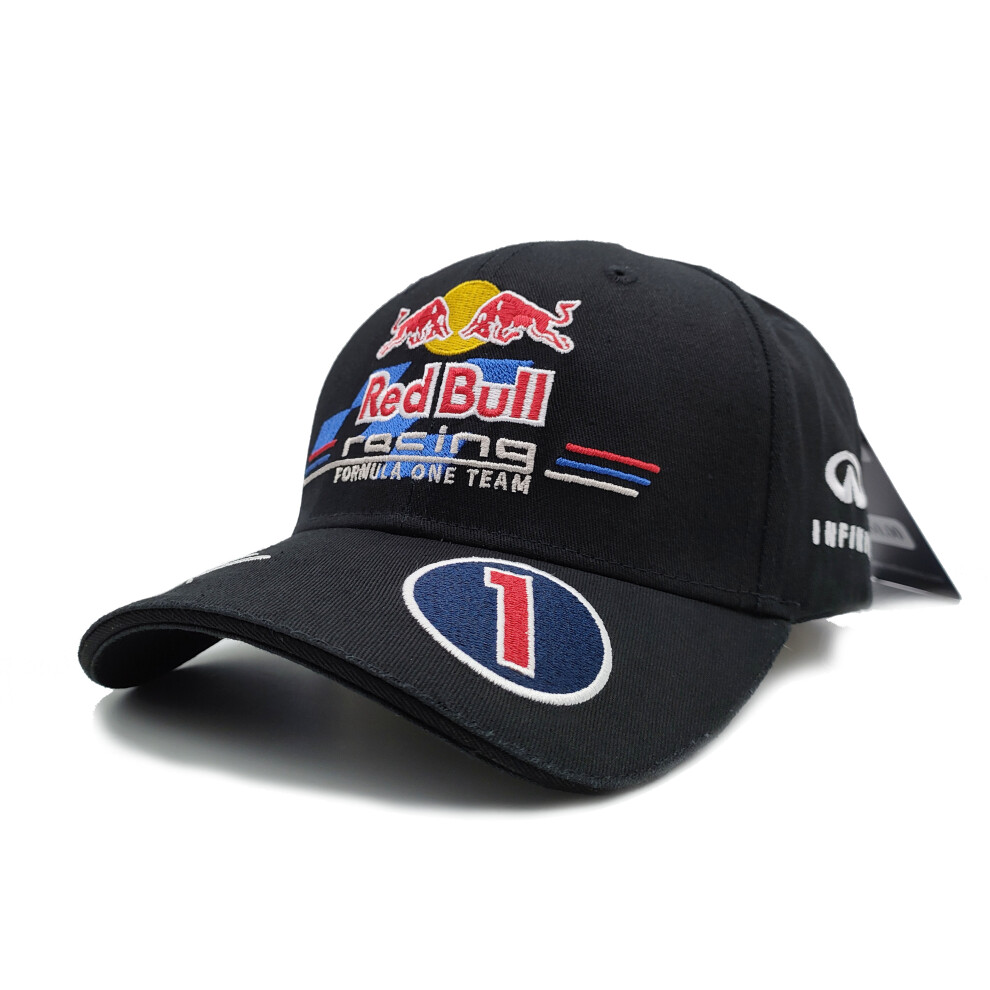 Sebastian Vettel Cap Hat Red Bull Racing Infinity Black Baseball Hat Multicoloured