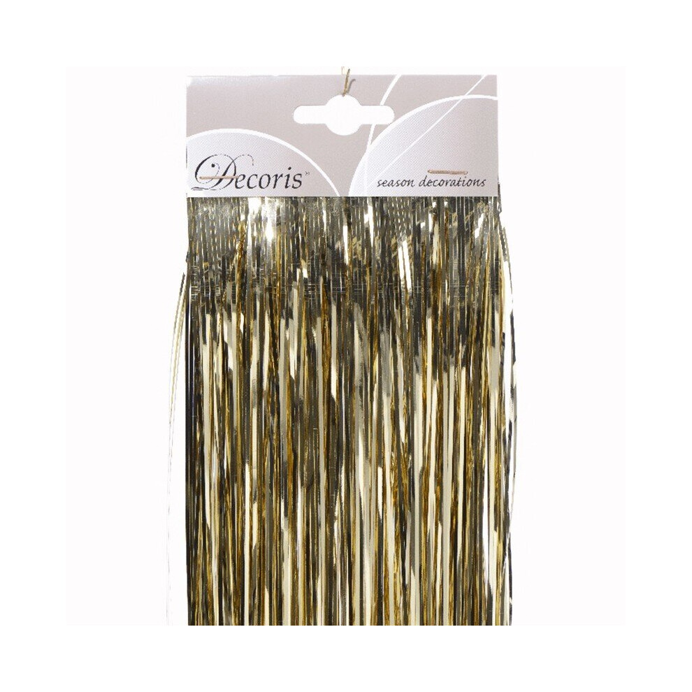 Decoris Lametta Tinsel Garland Strands Christmas Tree Decor 50Cm X 40Cm Gold