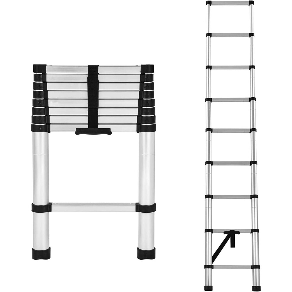 2.6M Telescopic Ladder Telescoping Extension Portable Ladder EN131 Standards