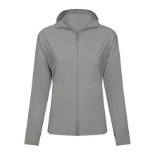 (Gray, L) Sunscreen Jacket Lightweight Anti Uv Jacket Breathable Sun Protection Sport Coat
