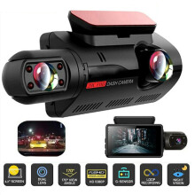 1080P Dual Lens Car Dash Cam Recorder G Sensor Front and Rear Camera