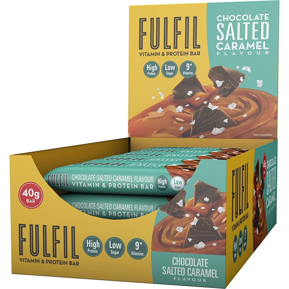 Fulfil Vitamin and Protein Bar, Chocolate Salted Caramel, 15 x 40g