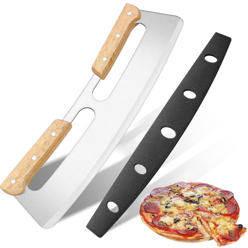 Pizza Cutter Stainless Steel Pizza Slicer Rocker Chopper Kitchen Cooking Tools