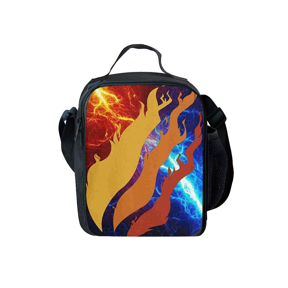 (Lightning) Preston Kids Lunch Box For School Insulated Lunch Bag With Shoulder Straps