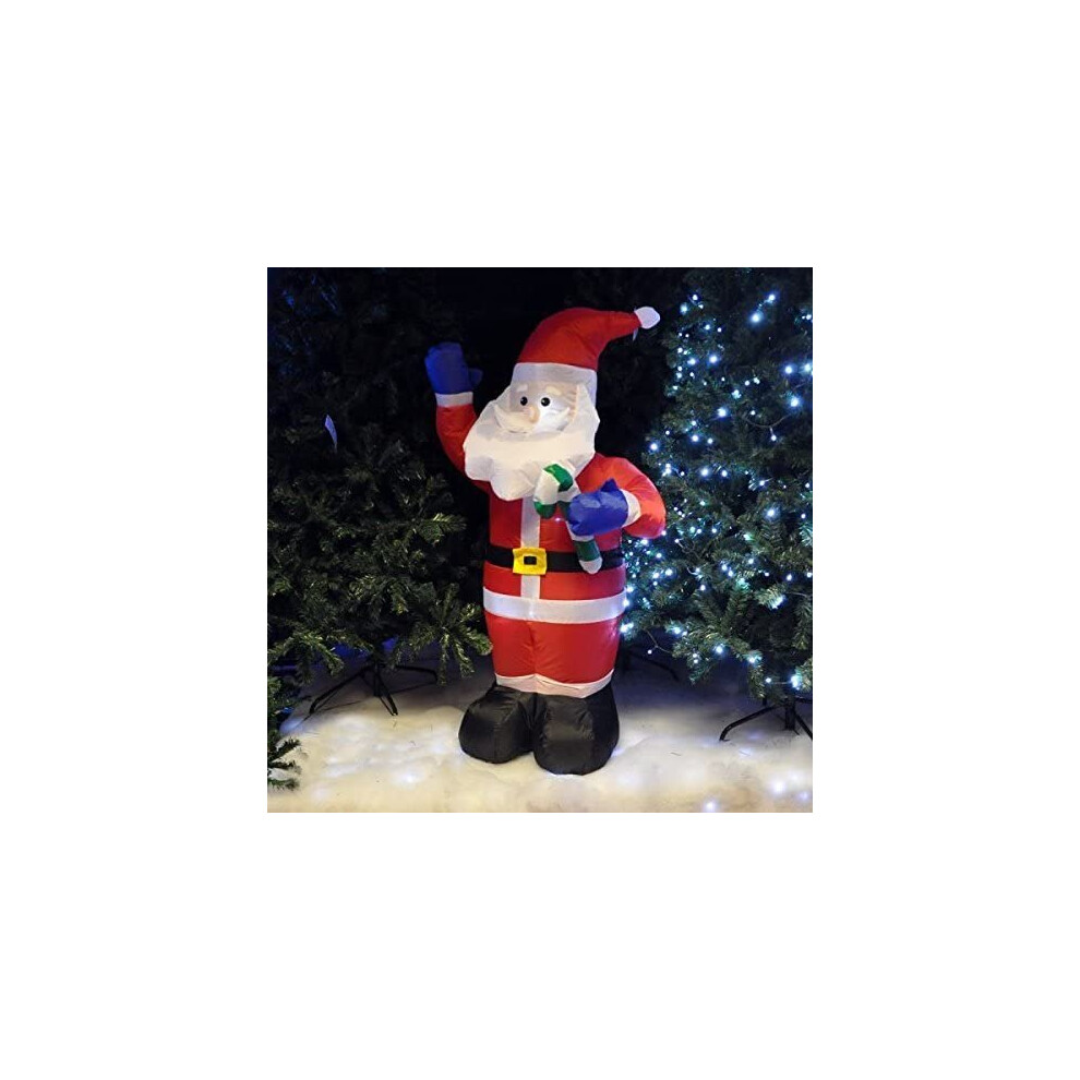 1.2m Inflatable Light Up Santa Claus Big Electric Blow Up Figure