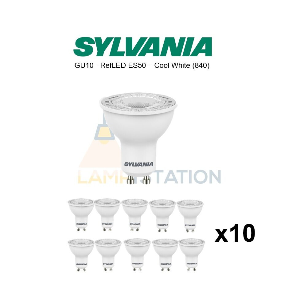 SYLVANIA GU10 LED Bulbs Spot light Cool White Down Light PACK OF 10